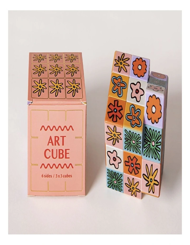 Flower Pop Art Cube Puzzle image 2