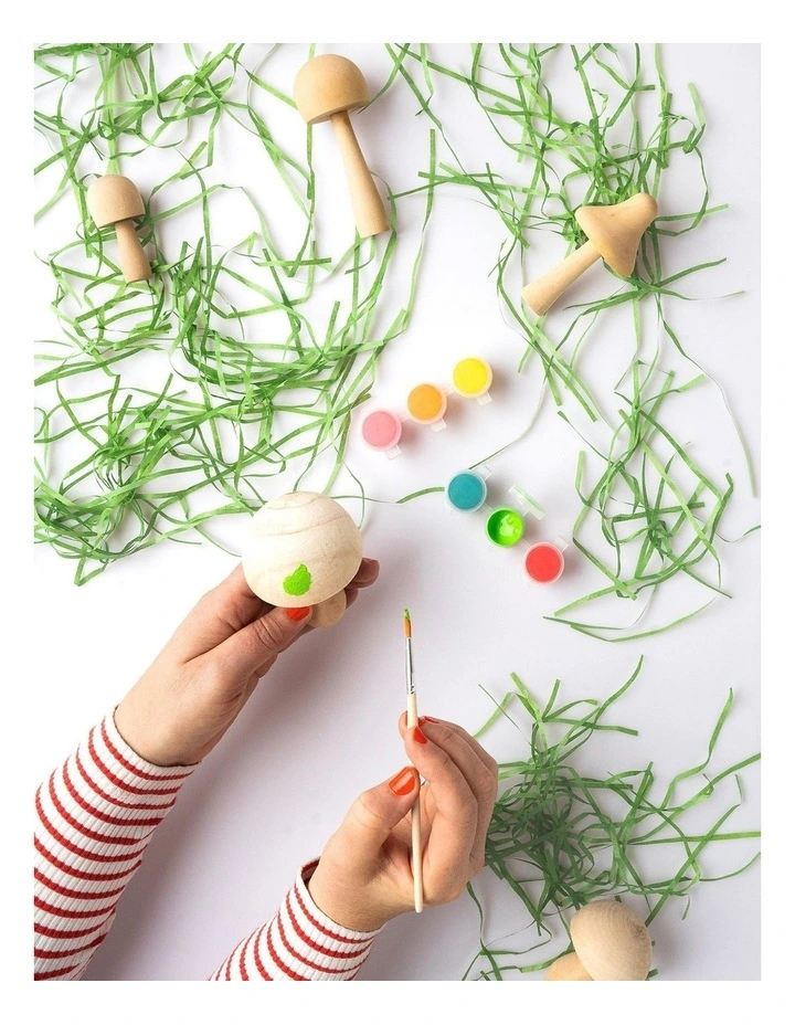 Paint Your Own Wooden Mushrooms Kit image 3