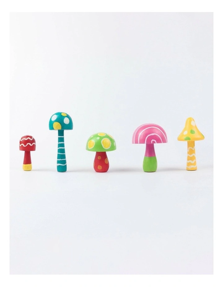Paint Your Own Wooden Mushrooms Kit image 4