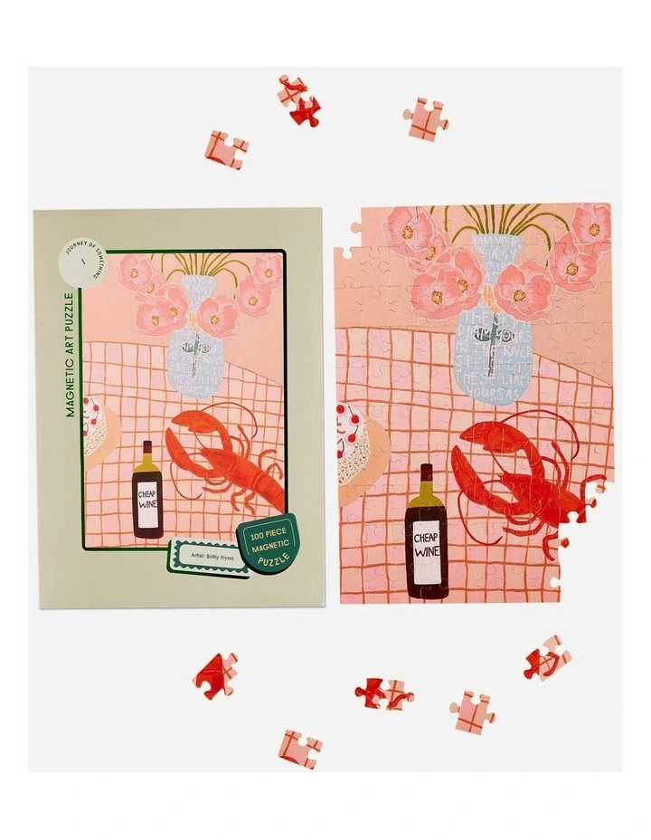 Wine Time Magnetic Puzzle 100-Piece image 1
