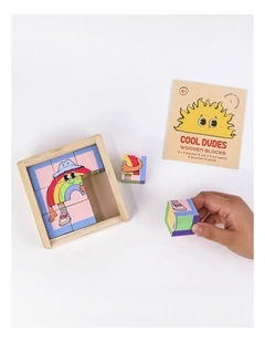 Cool Dudes Wooden Block Puzzle
