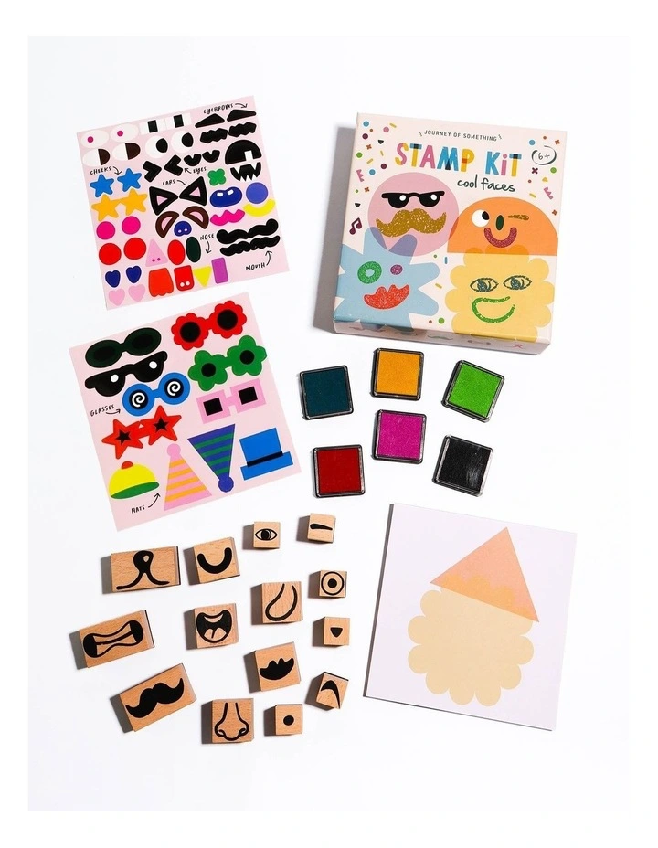 Cool Faces Wooden Stamp Kit image 2