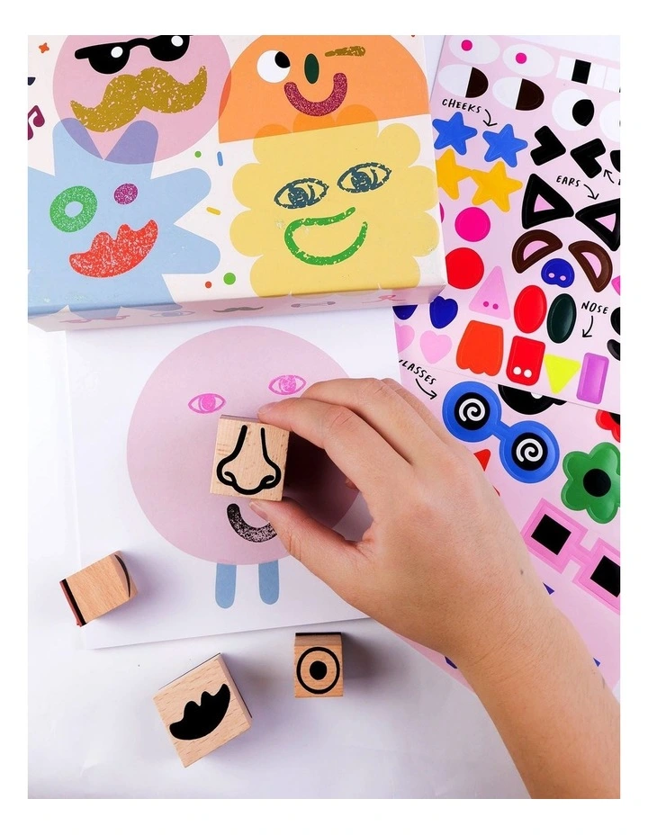 Cool Faces Wooden Stamp Kit image 3