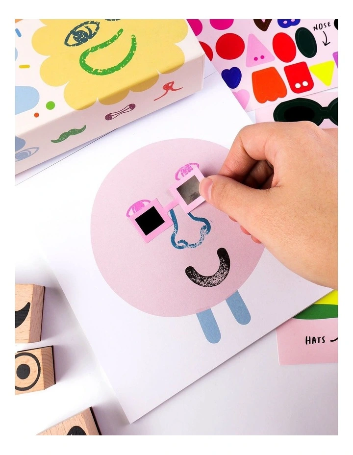 Cool Faces Wooden Stamp Kit image 5