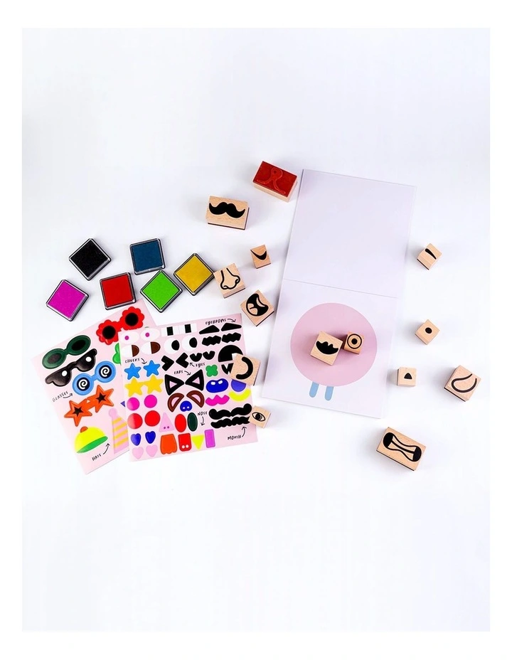 Cool Faces Wooden Stamp Kit image 6