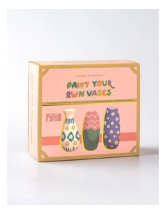 3 Ceramic Vases Decorating Kit