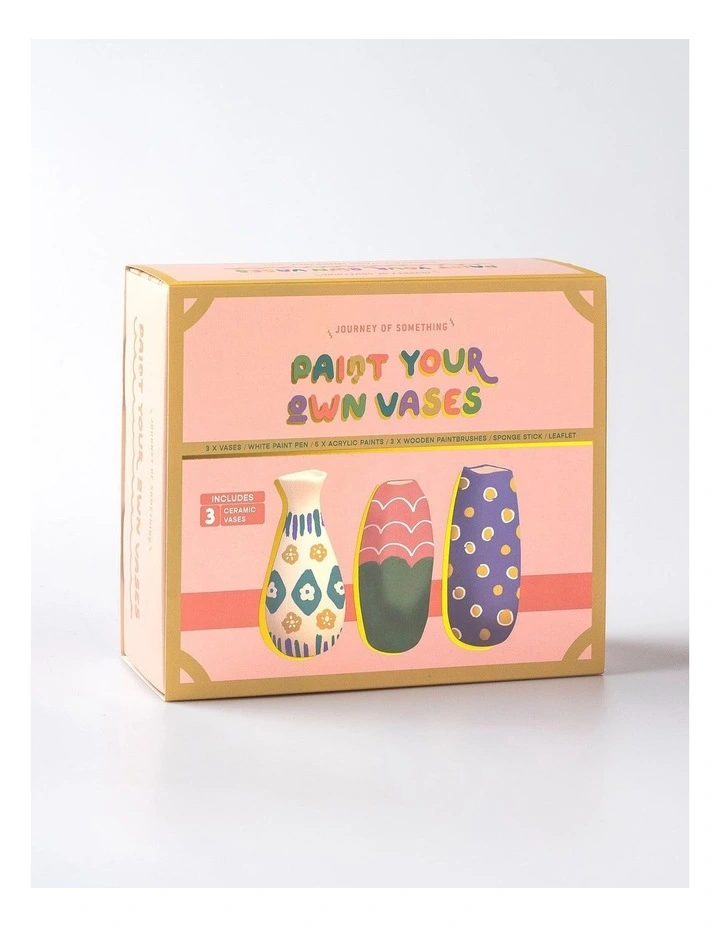 3 Ceramic Vases Decorating Kit image 1
