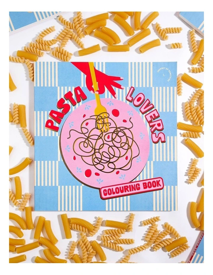 48 Pasta-Themed Illustrations Pasta Lovers Colouring Book image 4
