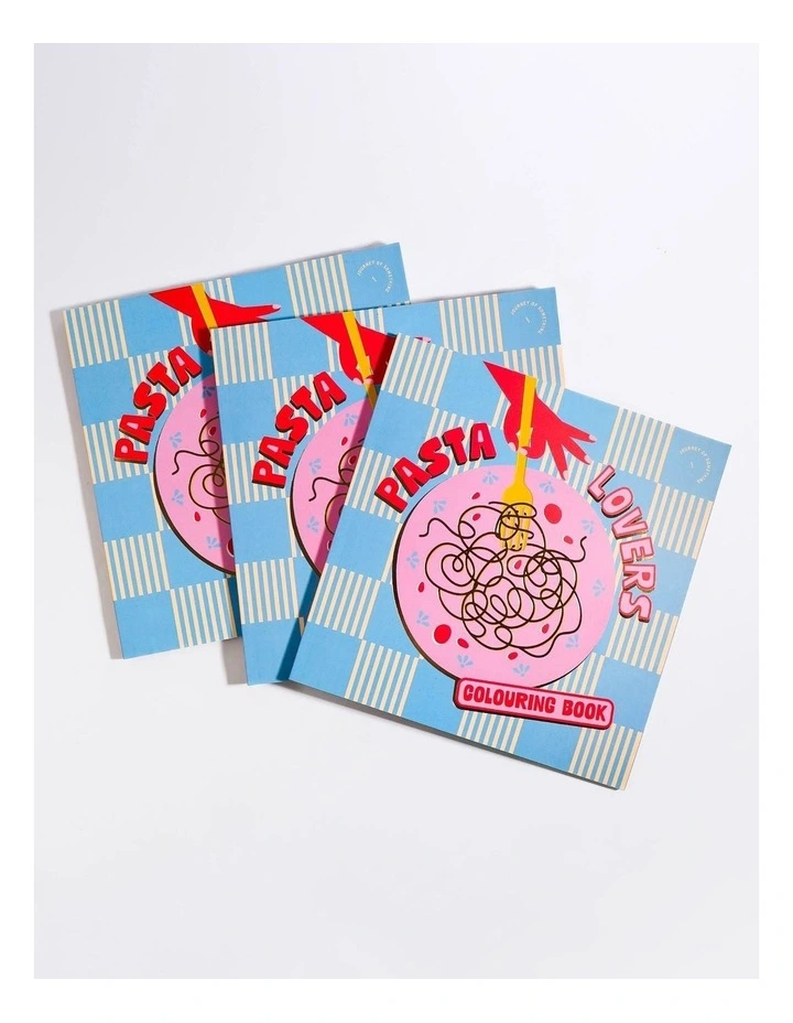 48 Pasta-Themed Illustrations Pasta Lovers Colouring Book image 5