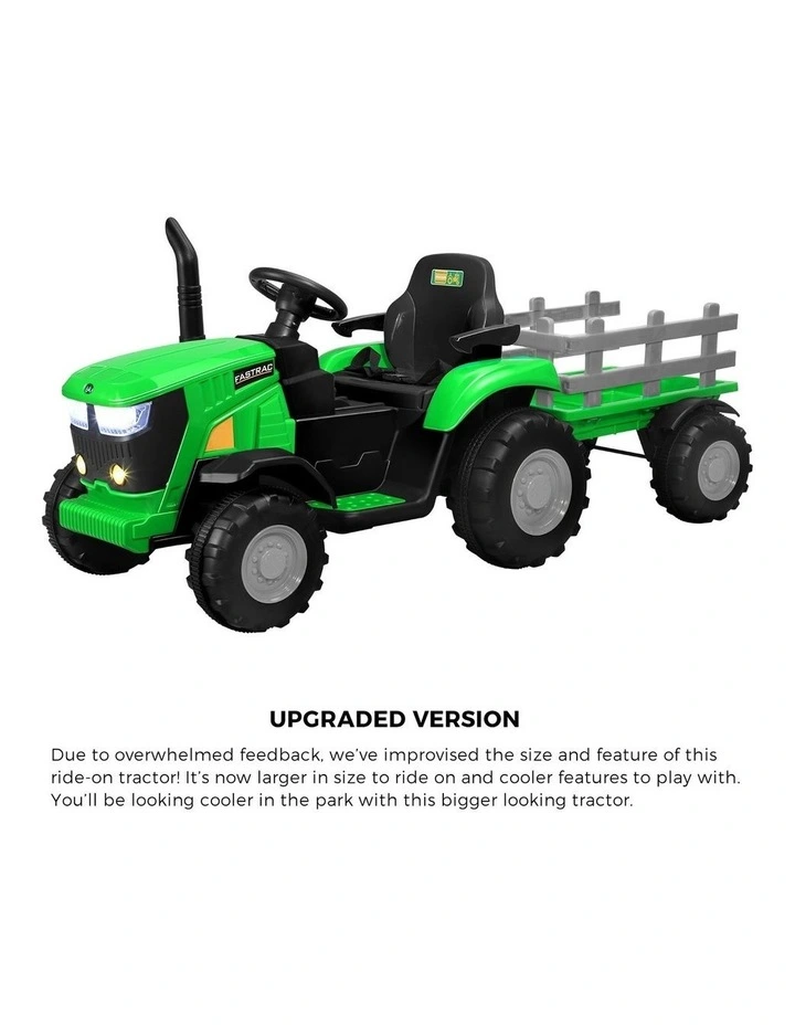 Mazam Kids Ride On Car Tractor 156cm 12V Remote Control Electric Battery Toy Green image 5