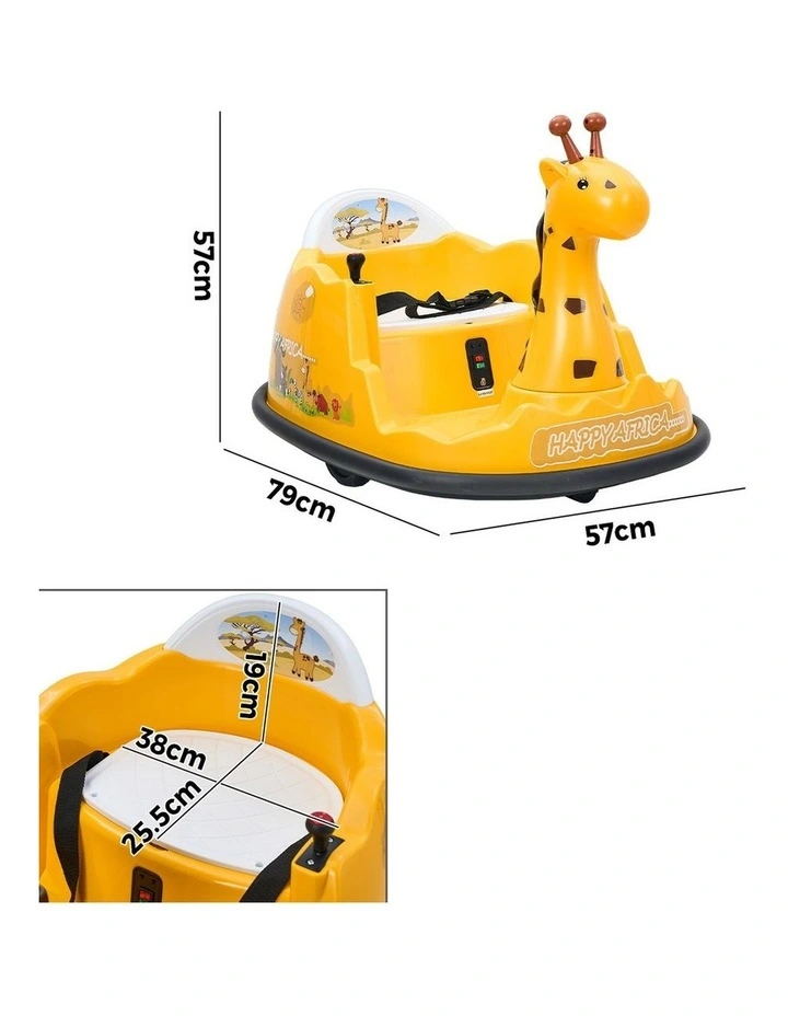 Mazam Kids Ride on Car Electric Cars Bumper Toys Remote Control Light Giraffe image 3