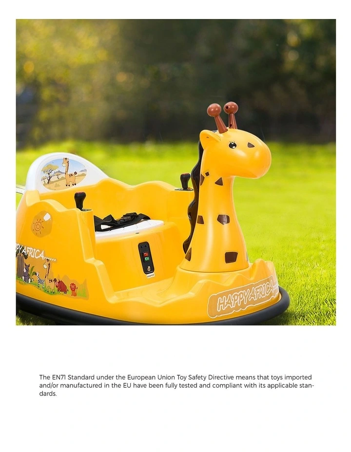 Mazam Kids Ride on Car Electric Cars Bumper Toys Remote Control Light Giraffe image 5