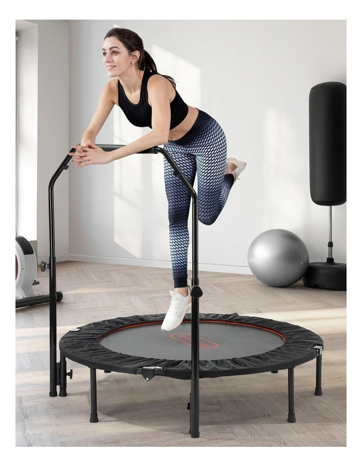 Mazam 48 Trampoline Round Fitness Rebounder Handrail Jumping Exercise Home Gym image 4