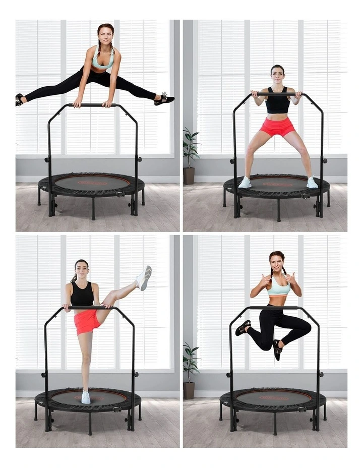 Mazam 48 Trampoline Round Fitness Rebounder Handrail Jumping Exercise Home Gym image 7