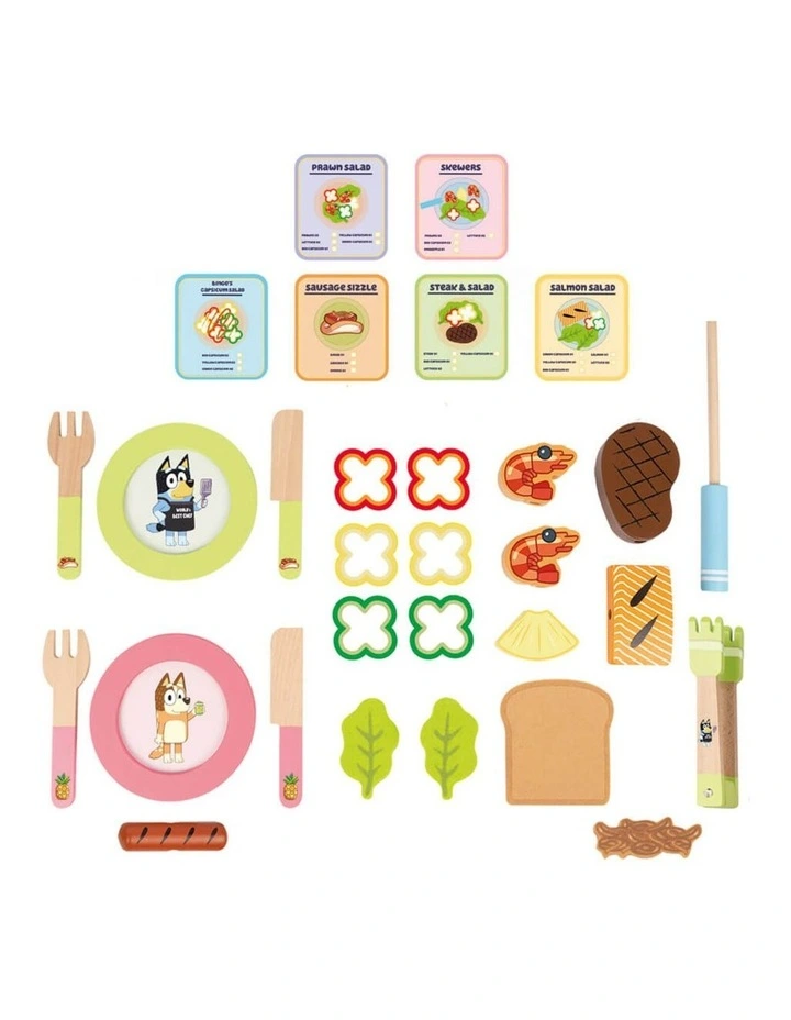 Wooden Tabletop BBQ Activity Toy Set image 2