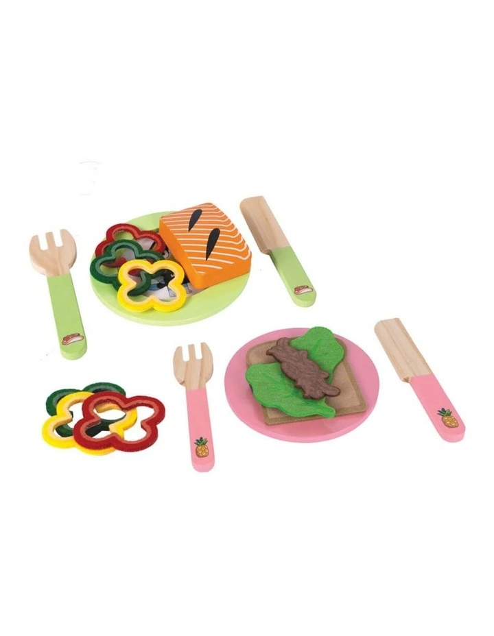 Wooden Tabletop BBQ Activity Toy Set image 3