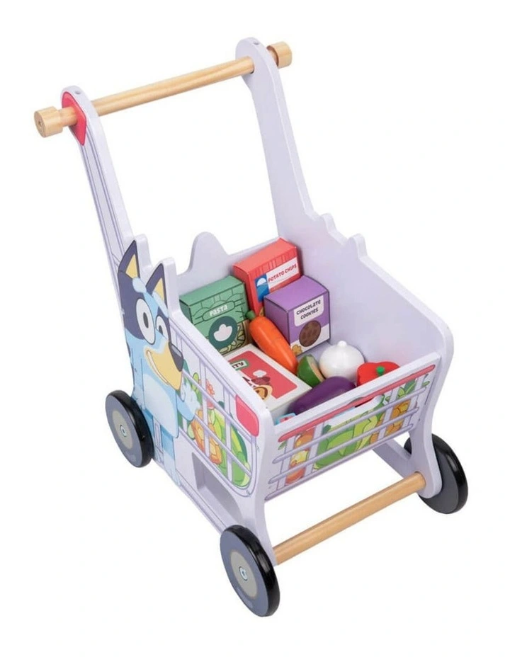 Wooden Shopping Trolley Activity Toy image 2