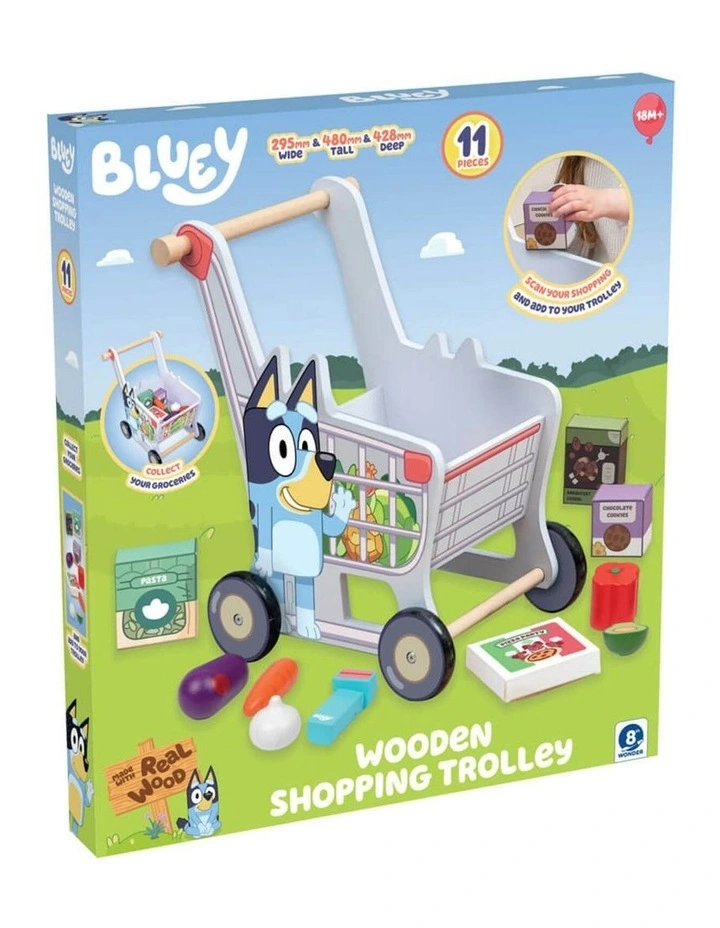 Wooden Shopping Trolley Activity Toy image 3