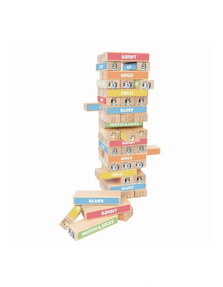 Wooden Tumbling Tower Activity Toy 54 Blocks image 1