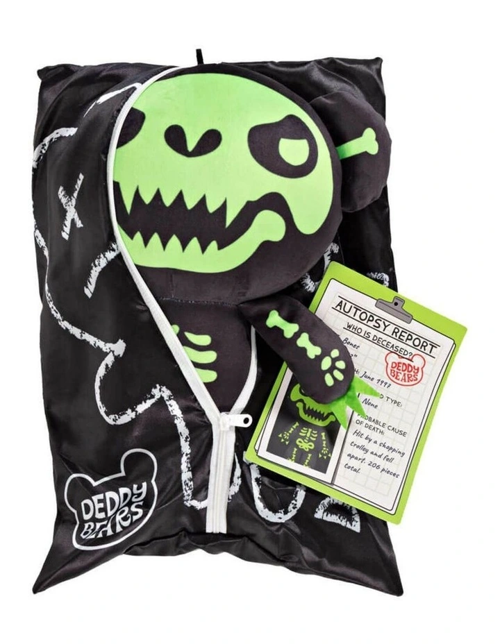 Bones Halloween Bear In Bag Plush Toy Height 30cm image 1