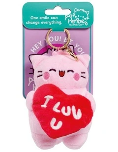 I Love You Keyring in Pink