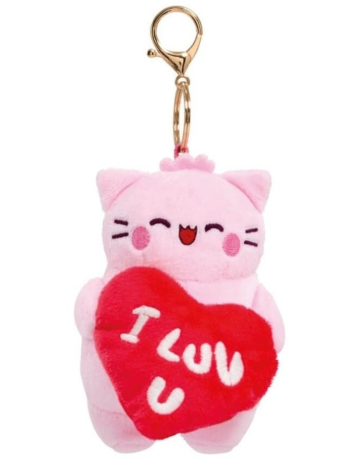 I Love You Keyring in Pink image 2