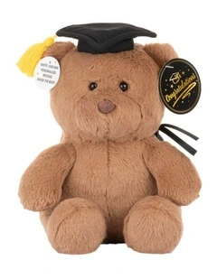 Graduation Bear Medium Card Soft Toy Gift 20cm