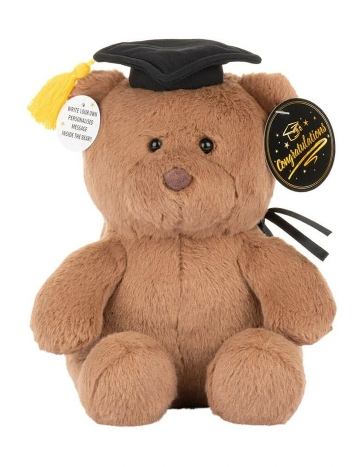 Graduation Bear Medium Card Soft Toy Gift 20cm image 1