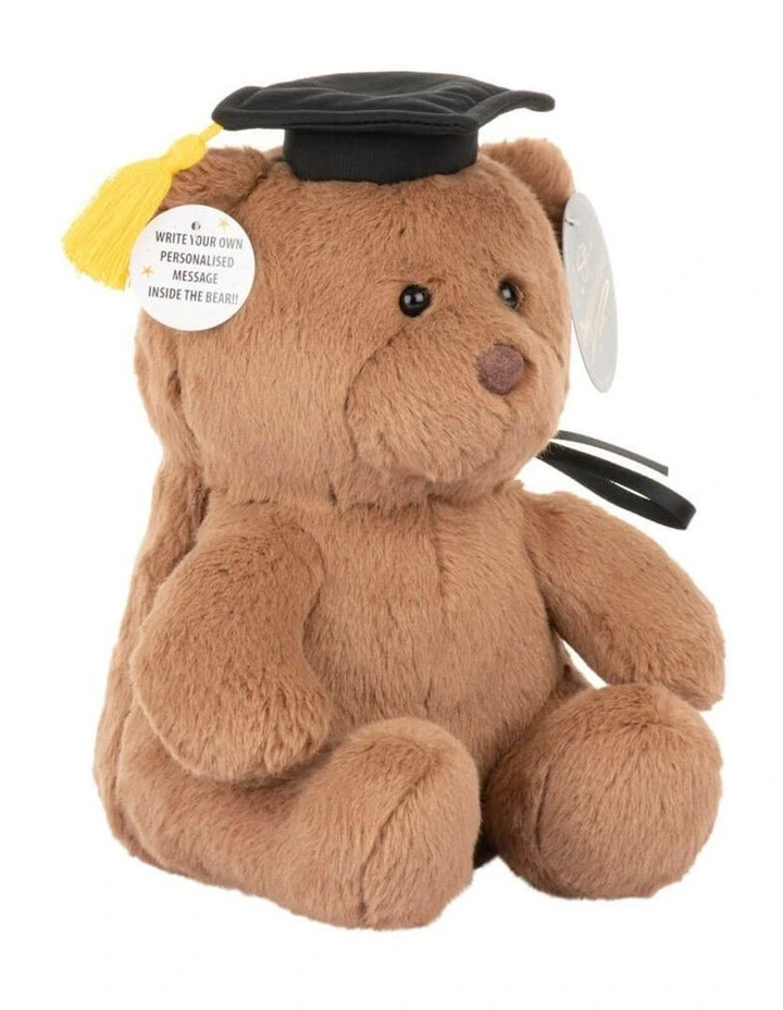 Graduation Bear Medium Card Soft Toy Gift 20cm image 2