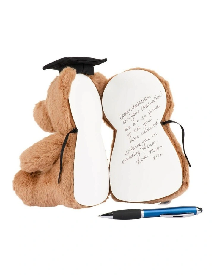 Graduation Bear Medium Card Soft Toy Gift 20cm image 5