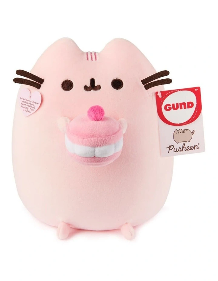 Snackable Cherry Macaron Squisheen Soft Plush Toy 24cm image 1