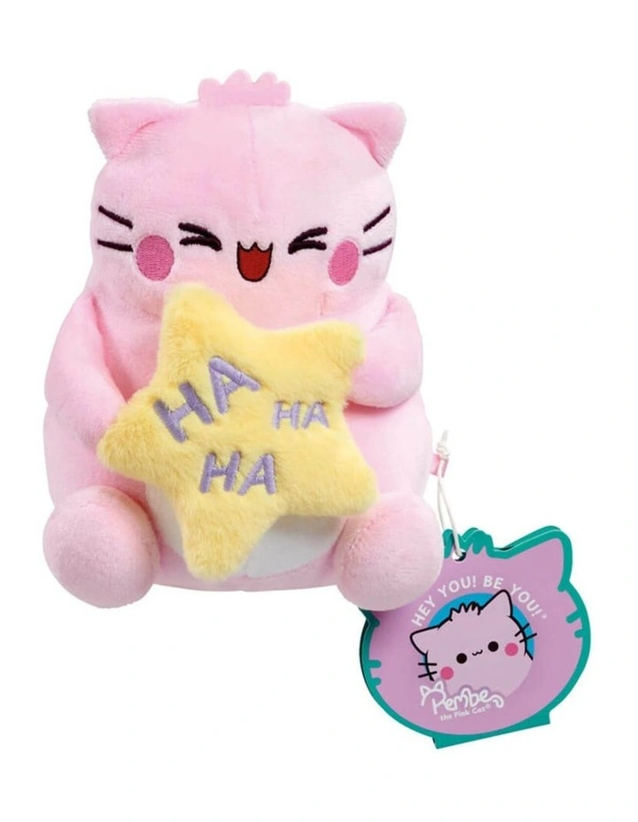 Laughing Soft Toy 15cm in Pink image 1