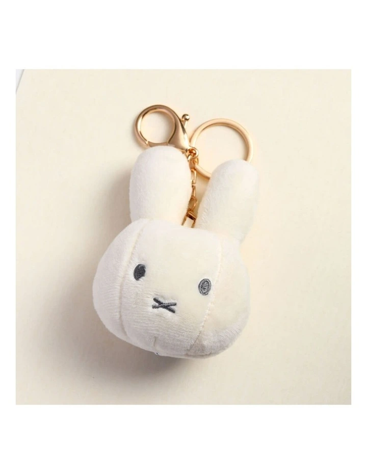 Soft Plush Keyring in White image 2