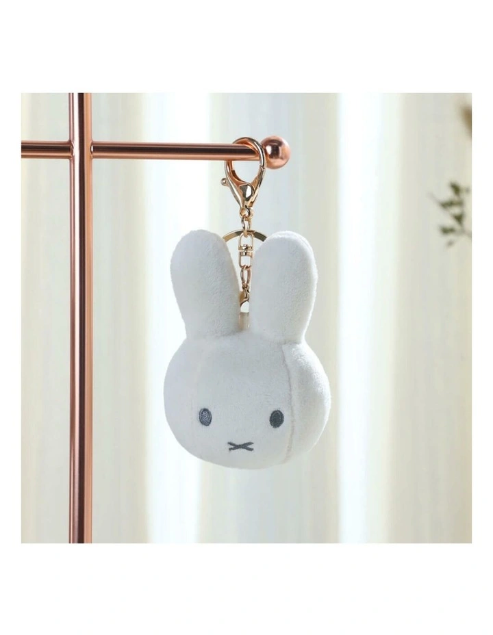 Soft Plush Keyring in White image 3
