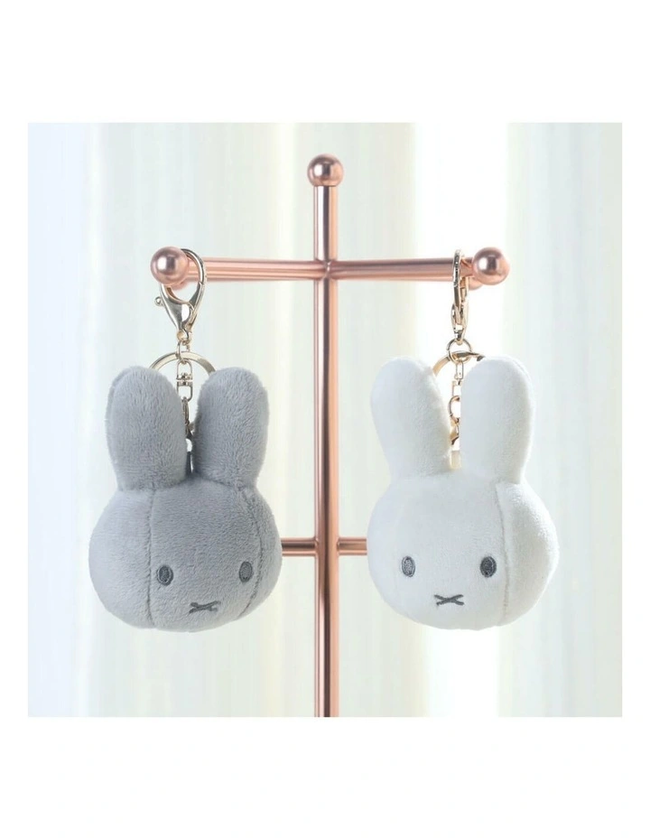 Soft Plush Keyring in White image 5