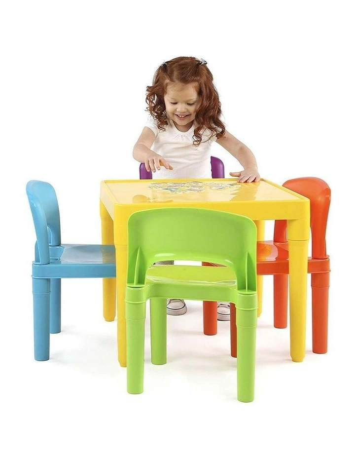 Plastic Table And Chairs Set 5-Piece in Multi image 5