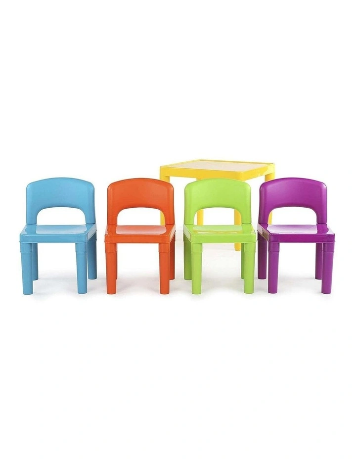 Plastic Table And Chairs Set 5-Piece in Multi image 6