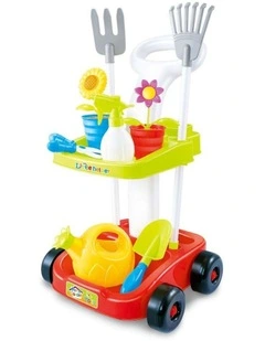 Gardening Trolley Set with Fake Garden Tools for Toddlers