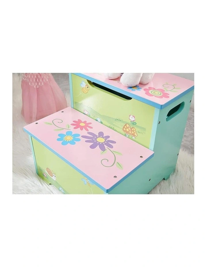 ALL 4 KIDS Girl Hand Painted Flower Step Stool image 6
