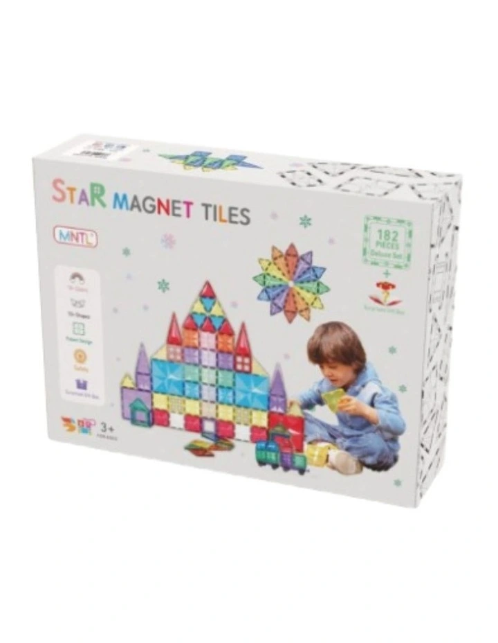 Classic Star Magnetic Tile 182 Pcs Set image 1