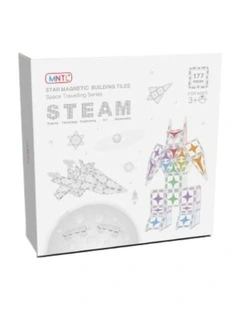 Pastel Space Travelling Magnetic Tile Set 177 Piece