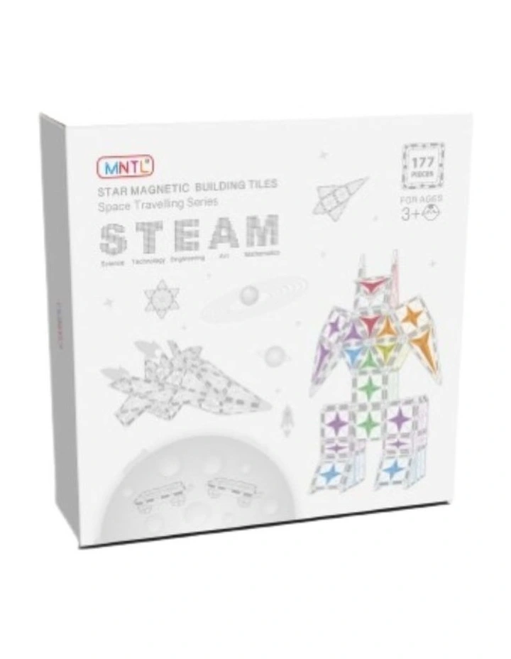 Pastel Space Travelling Magnetic Tile Set 177 Piece image 1