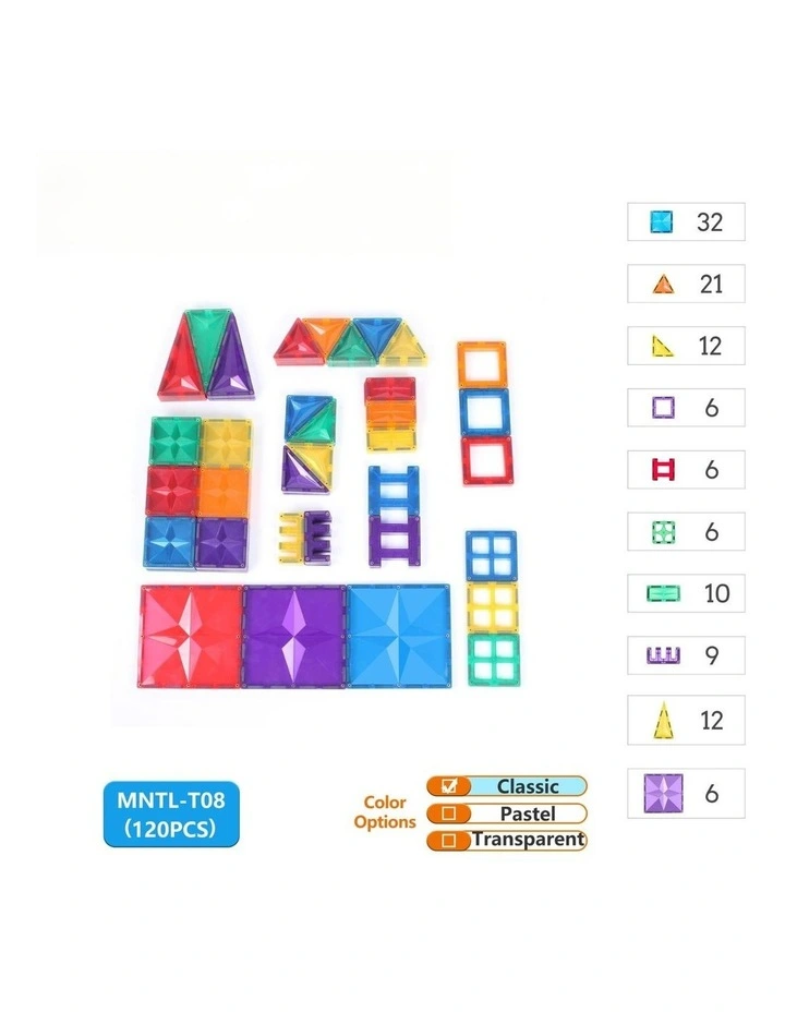 Classic Star Magnetic Tile Set 120 Piece image 7