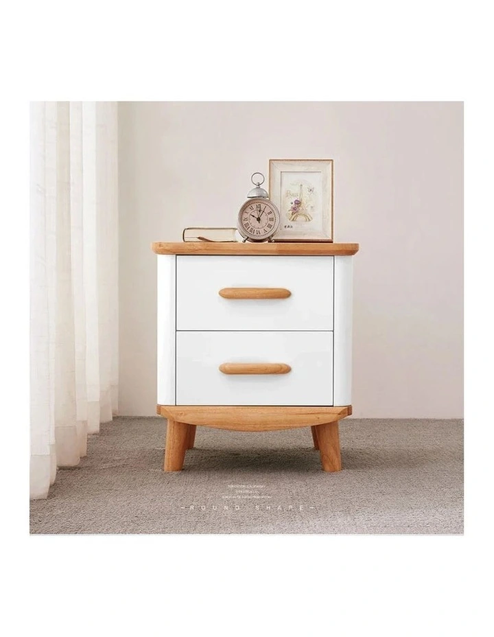 Ashley Wooden Bedside Table in White image 2