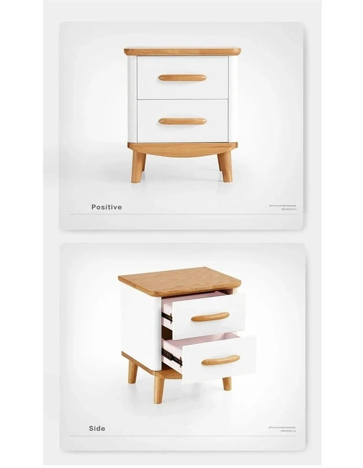 Ashley Wooden Bedside Table in White image 3