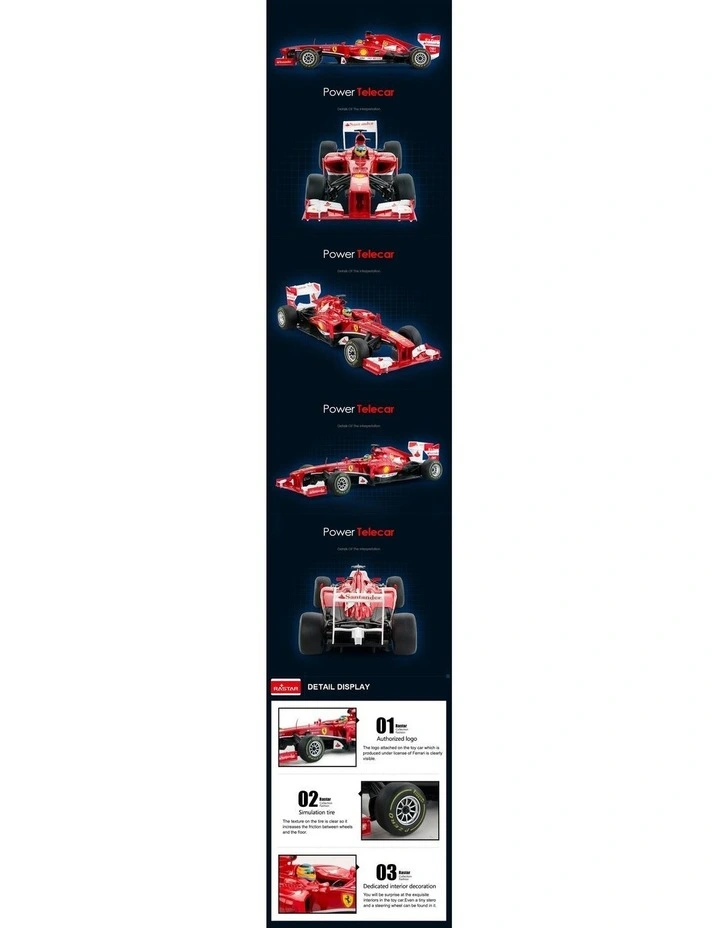 Rastar 1:12 Ferrari F138 F1 Remote Control Car Officially Licensed image 4