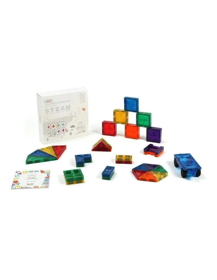 MNTL Classic Road Trip Magnetic Tile Set 72 Pcs image 3