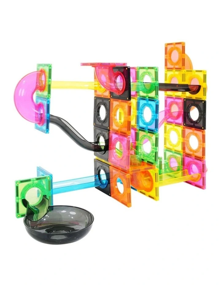 MNTL Fluorescent Magnetic Marble Run Set 101 Pcs image 2