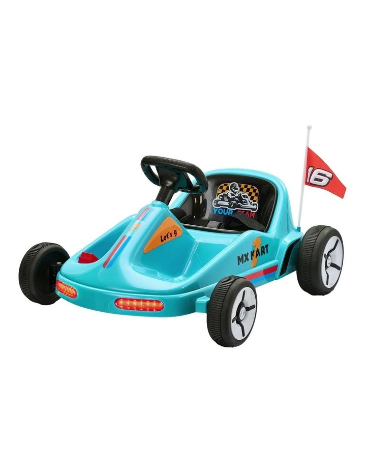 Mazam Kids Ride on Car Electric Kart Bluetooth Light Music Remote Control Blue image 1