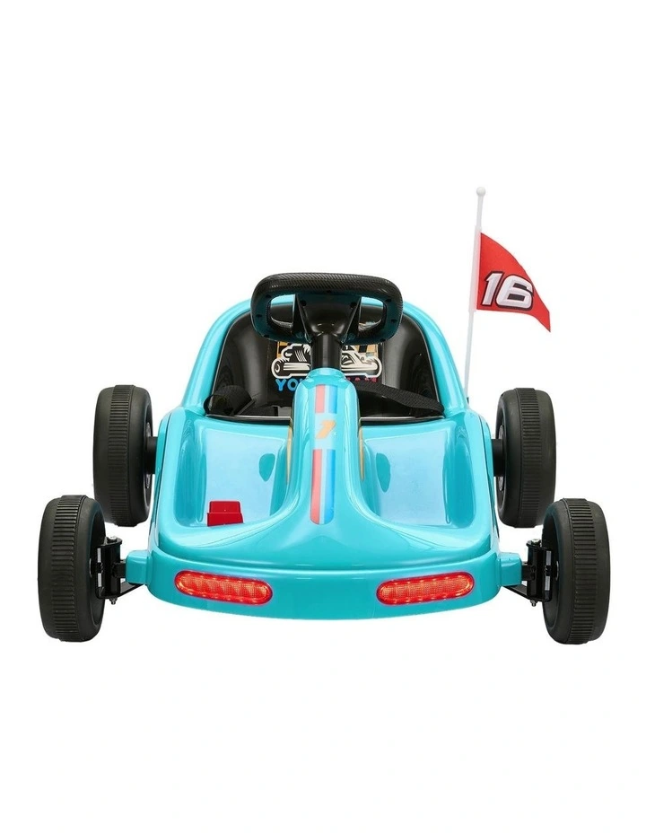 Mazam Kids Ride on Car Electric Kart Bluetooth Light Music Remote Control Blue image 2